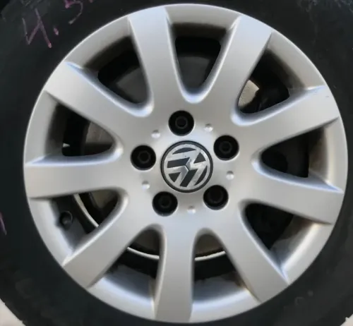 1x Felge Alufelge VW Golf 5 Touran 6,5jx15H2 ET50 1K0601025AQ Alu original  1-4