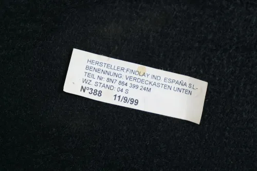 Audi TT 8N Cabrio Verkleidung für Verdeck Verdeckkasten 8N7864399 hinten unten (202128)