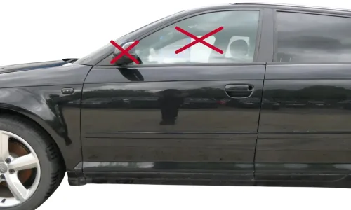 Audi A3 8P 4/5-Türer Tür vorne links Fahrertür Türblatt schwarz LZ9Y Sportback (202162)