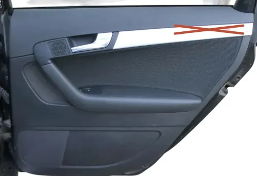 1x Audi A3 8P Türverkleidung Verkleidung Tür hinten rechts 4/5-Türer schwarz (202181)
