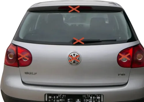 VW Golf 5 V Heckklappe hinten Kofferraumklappe mit Scheibe silber grau LA7W Sil