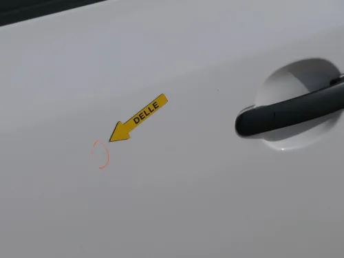 Fabia 5J Kombi + Limo Tür vorne links Fahrertür - weiß LF9E -ohne Anbauteile (202333)