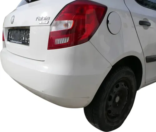 Fabia 5J Schrägheck Limousine Stoßstange hinten Heckstoßstange weiß LF9E (202344)