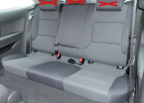 Audi A3 8P Sitz Rückbank Rücksitzbank hinten 2/3-Türer 3-Punkt-Gurt schwarz (202429)