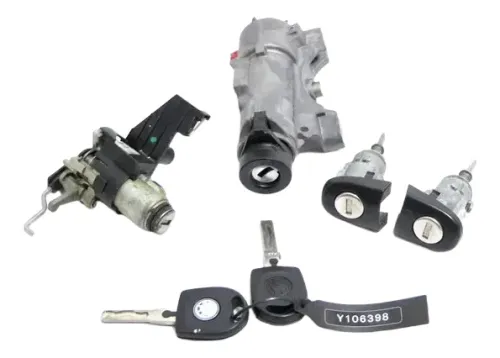 VW Polo 9N 9N3 Schloßsystem 2x Tür Heckschloß 2x Schlüssel Schloß Zündschloß (147934)