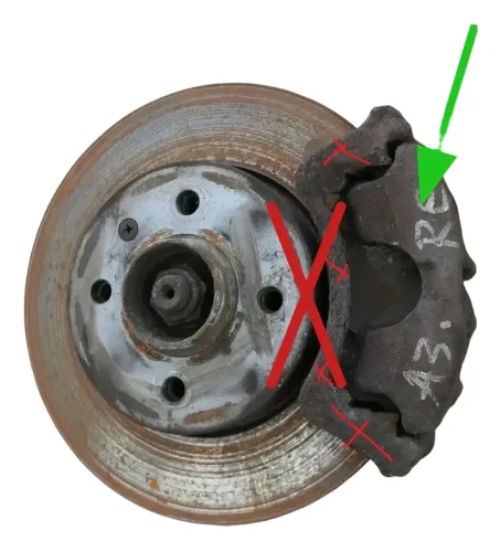 VW Golf 3 Bremssattel Lucas 54 rechts vorn 1H0615124BX TDI Automatik ADZ (180491)