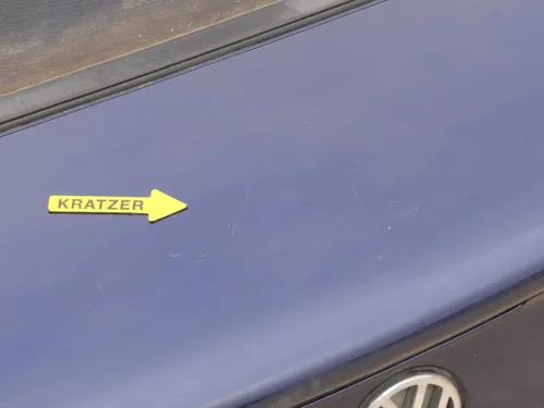 Golf 3 1E Cabrio Heckklappe Kofferraumklappe hinten Klappe blau LC5U ohneAnbaute (202445)