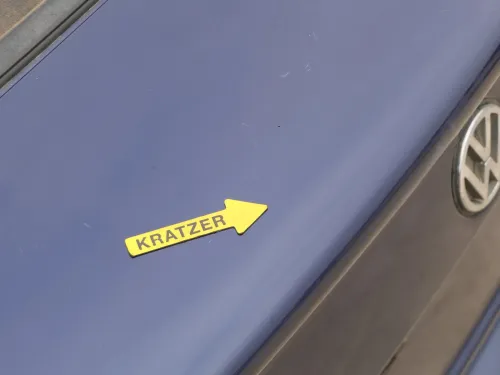 Golf 3 1E Cabrio Heckklappe Kofferraumklappe hinten Klappe blau LC5U ohneAnbaute (202445)