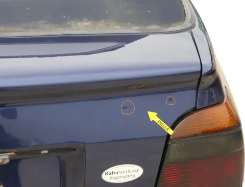Golf 3 1E Cabrio Heckklappe Kofferraumklappe hinten Klappe blau LC5U ohneAnbaute (202445)