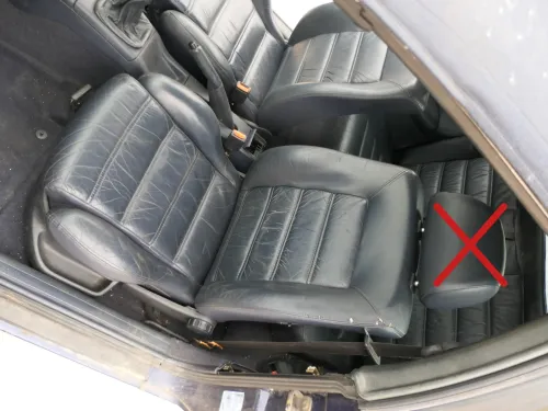 Polo 6N 6N2 Golf 3 Sitz vorne links Fahrersitz 2/3-Türer Leder - blau Ledersitz (202453)