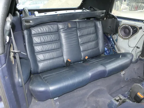 VW Golf 3+4 1E Cabrio Sitz Sitze hinten Rückbank Rücksitzbank Leder blau (202455)