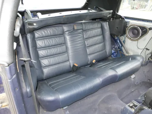 VW Golf 3+4 1E Cabrio Sitz Sitze hinten Rückbank Rücksitzbank Leder blau
