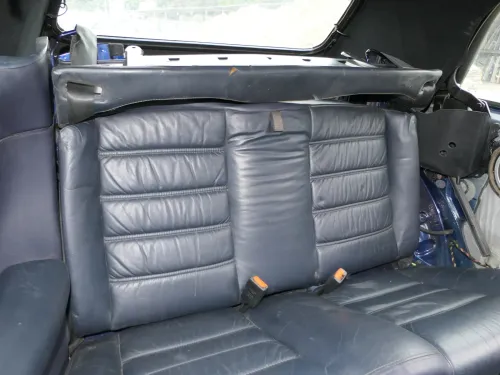 VW Golf 3+4 1E Cabrio Sitz Sitze hinten Rückbank Rücksitzbank Leder blau (202455)