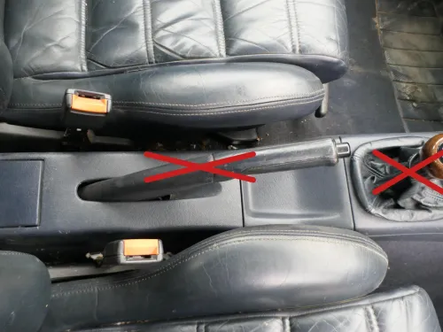 VW Golf 3 1H 1E Cabrio Mitteltunnel Aschenbecher hinten Verkleidung - blau (202464)