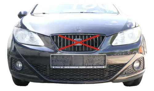 Seat Ibiza 6J Stoßstange Frontstoßstange vorne schwarz LC9Z Spoiler Stoßfänger (202598)