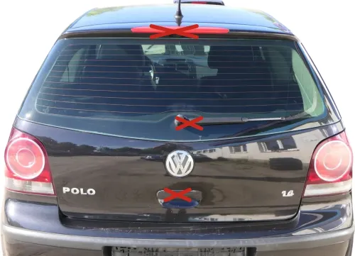 VW Polo 9N3 9N Heckklappe Kofferraumklappe Klappe schwarz LC9Z ohne Anbauteile